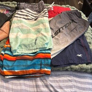 Lot of 4 Mens Swim Shorts - O’Neill and Hollister size 30